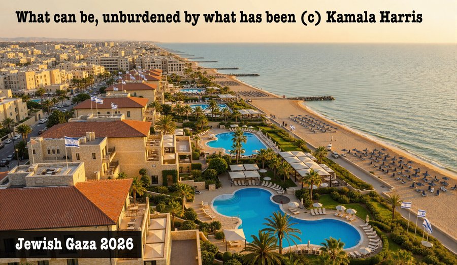 What can be, unburdened by what has been (c) Kamala Harris Jewish Gaza 2026